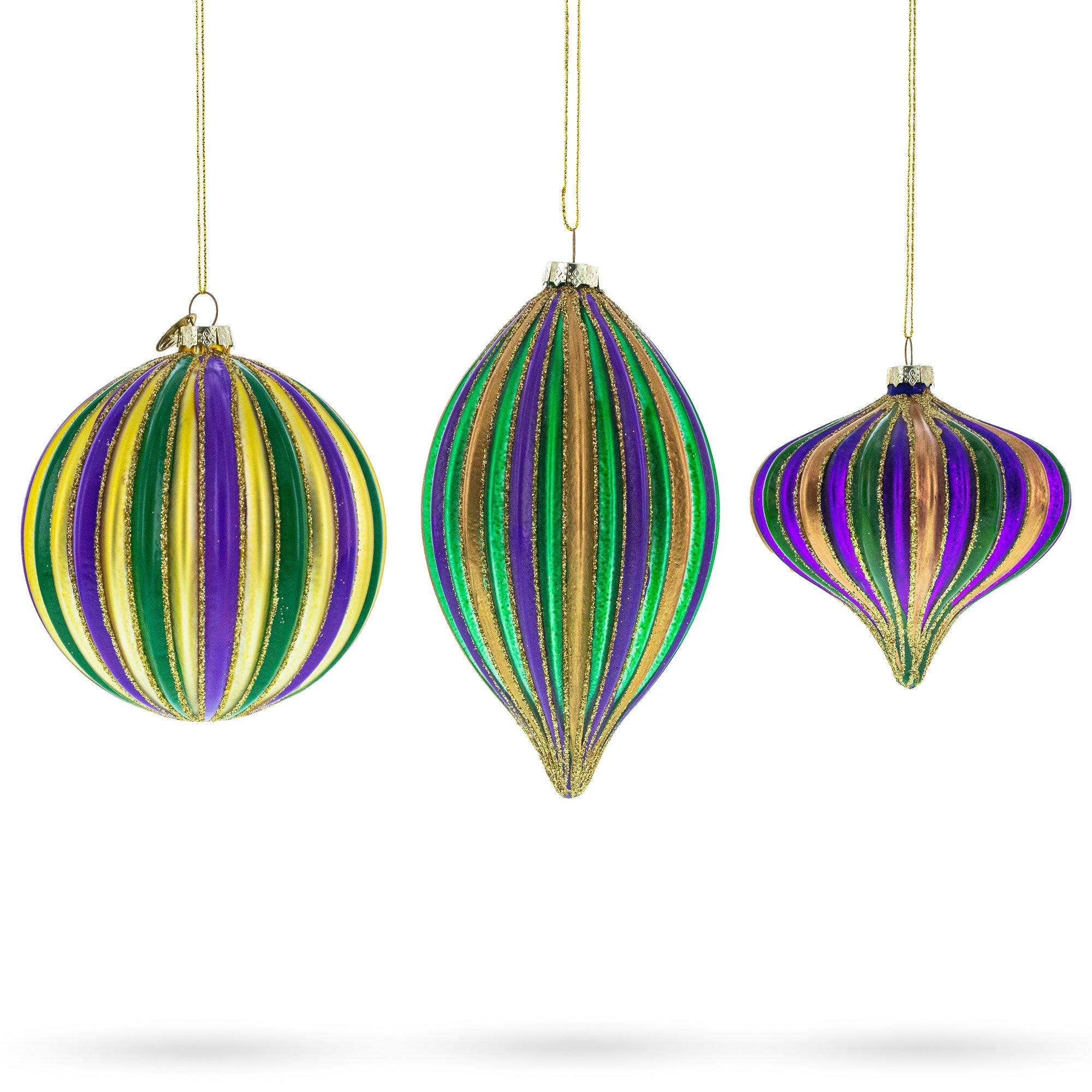 Vibrant Vintage Multicolored Glass Christmas Ornaments