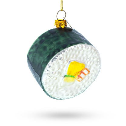 Sushi Roll Glass Christmas Ornament