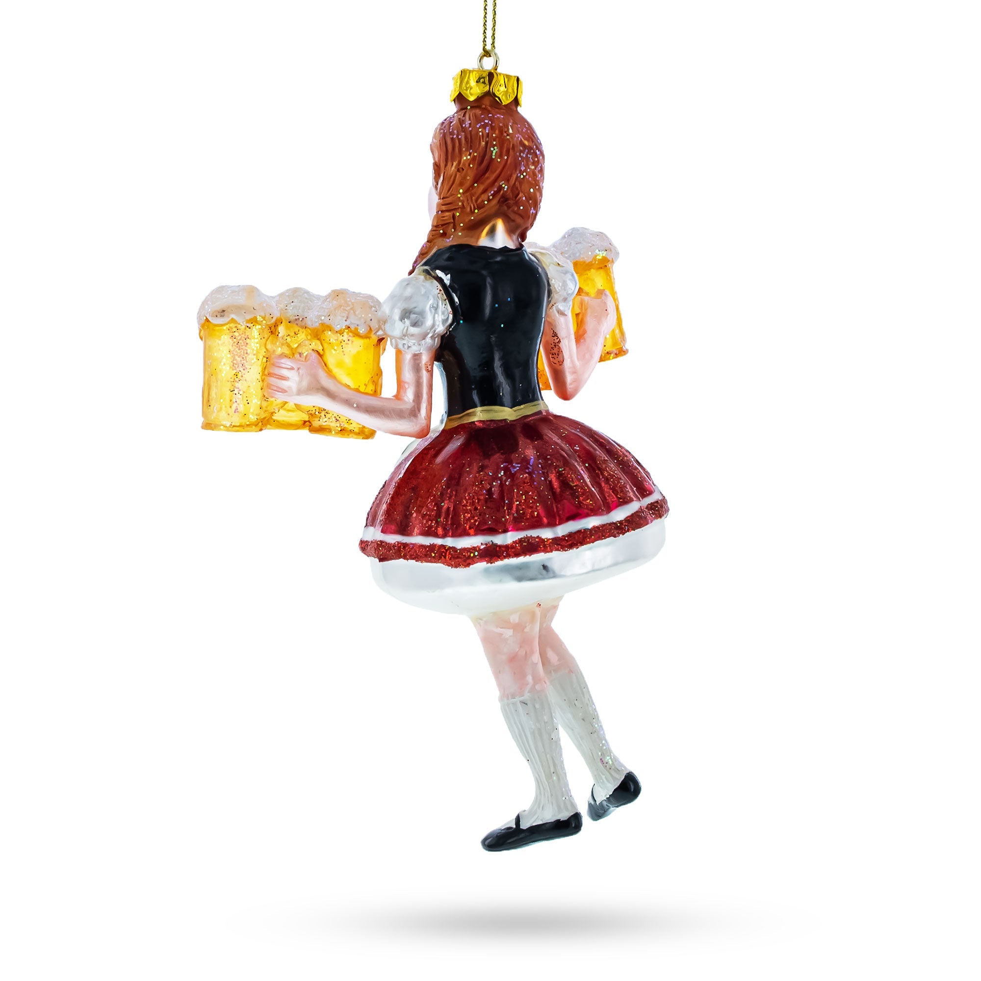 Girl Holding Beer Glass Christmas Ornament