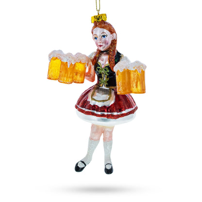 Girl Holding Beer Glass Christmas Ornament