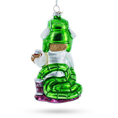 Gingerbread Party Relaxer Glass Christmas Ornament