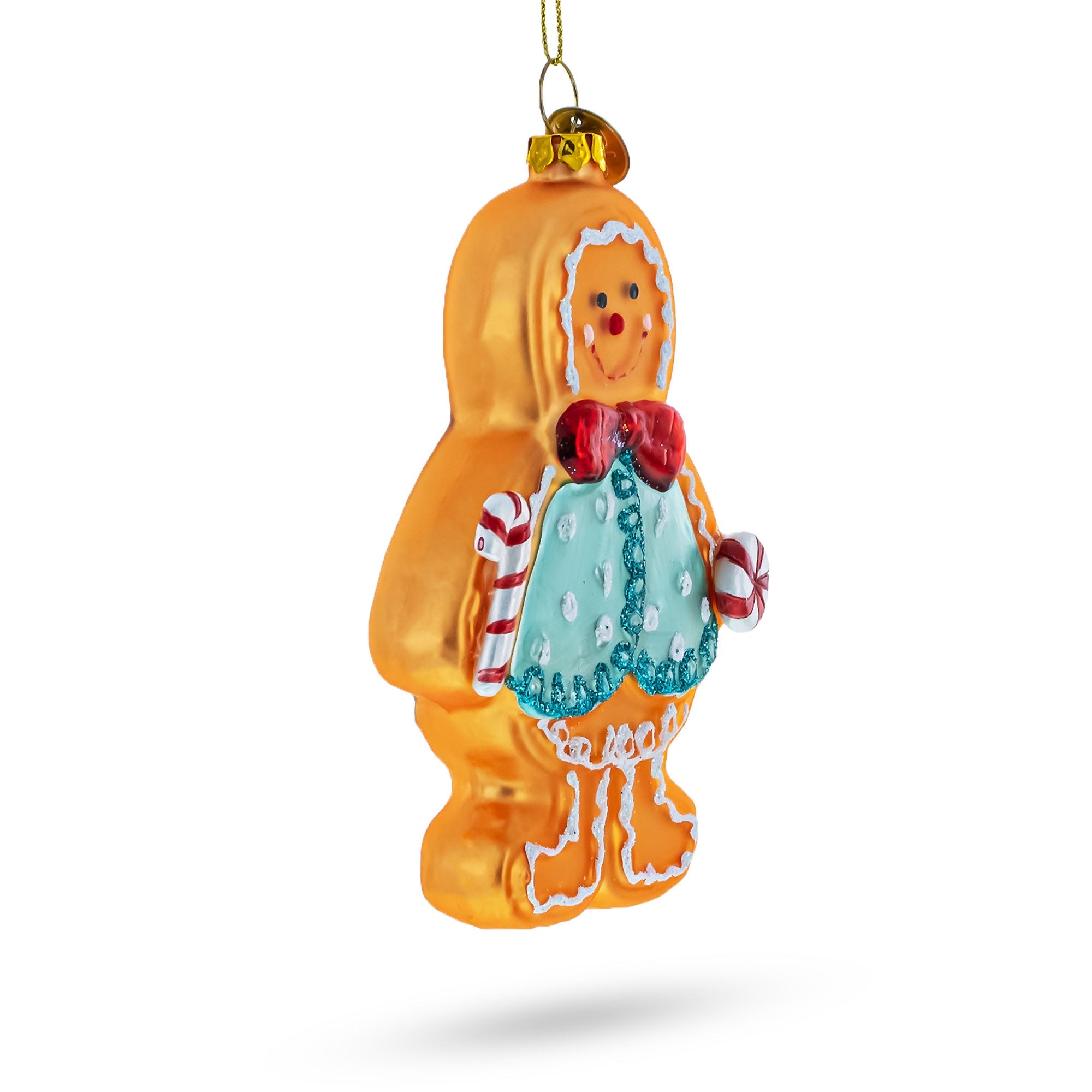 Sweet Gingerbread Man Glass Christmas Ornament BestPysanky