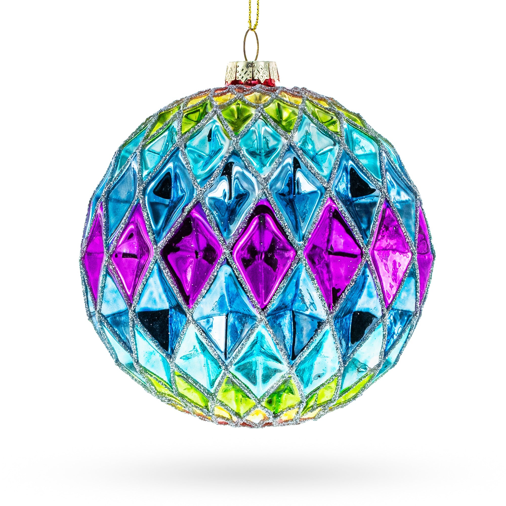 Vibrantly Colored Radiant Glass Christmas Ornament BestPysanky
