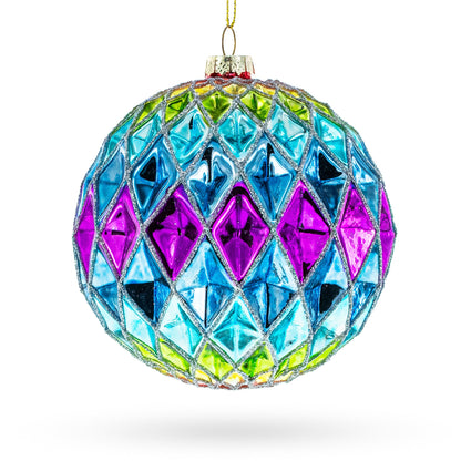 Vibrantly Colored Radiant Glass Christmas Ornament BestPysanky