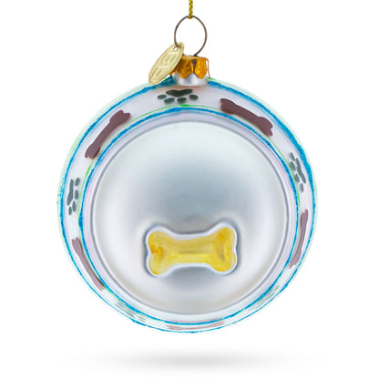 Bowl White Bone Glass Christmas Ornament