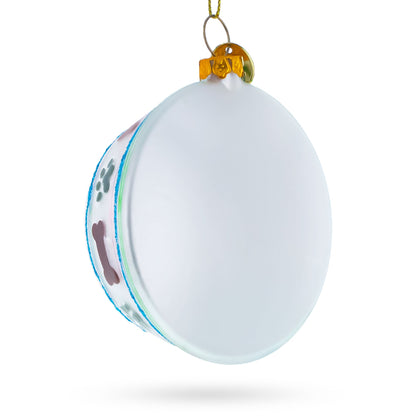 Bowl White Bone Glass Christmas Ornament