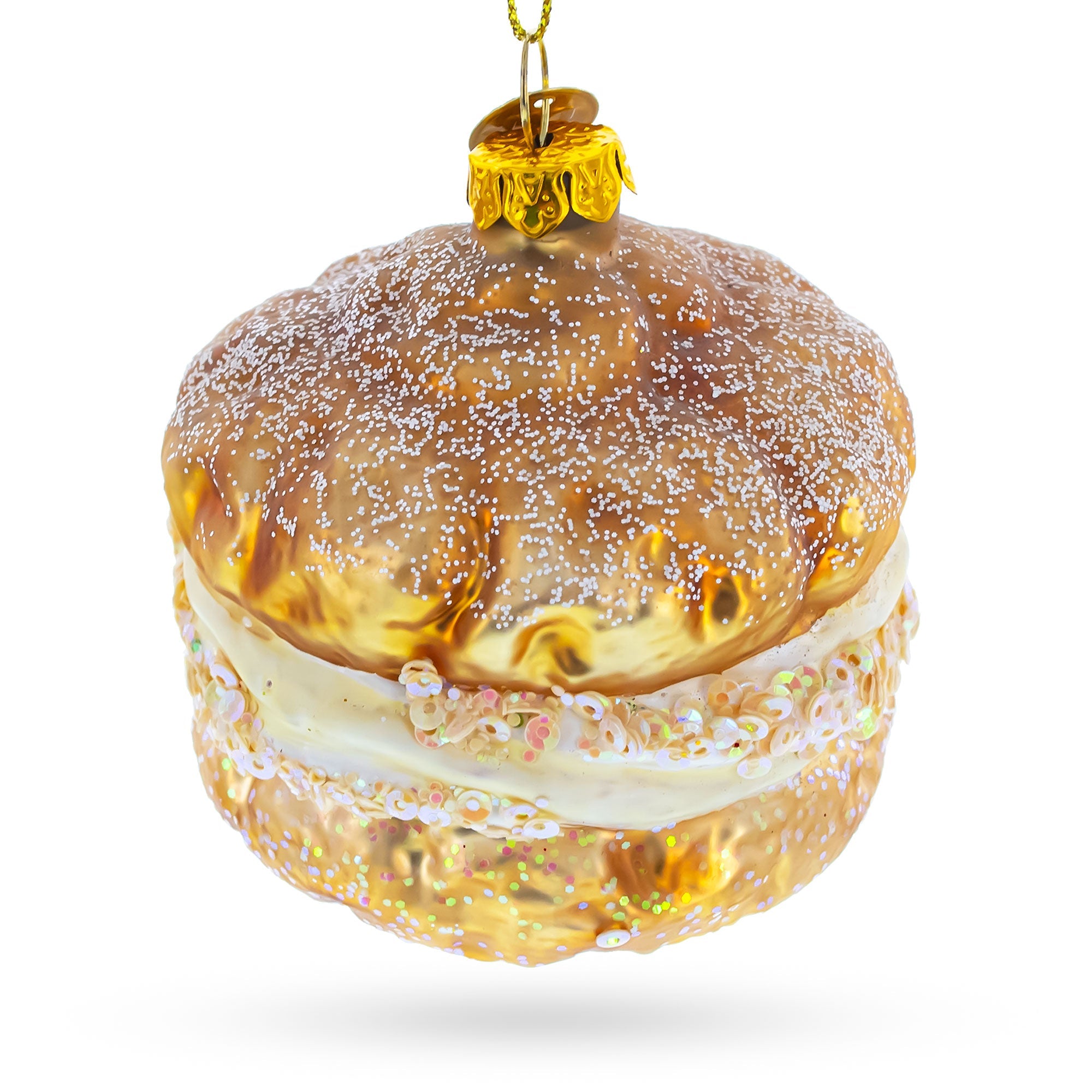 Whipping Cream Pastry Glass Christmas Ornament