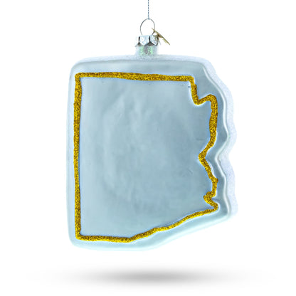State of Arizona Symbols, USA Glass Christmas Ornament