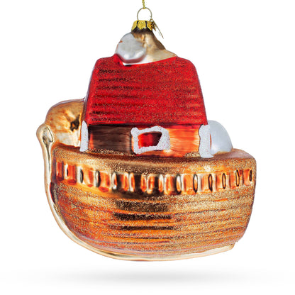 Timeless Noah's Ark Glass Christmas Ornament