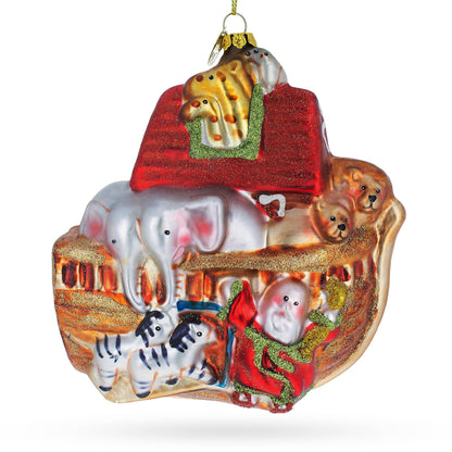 Timeless Noah's Ark Glass Christmas Ornament