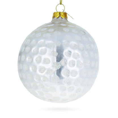 Textured Golf Ball Glass Christmas Ornament