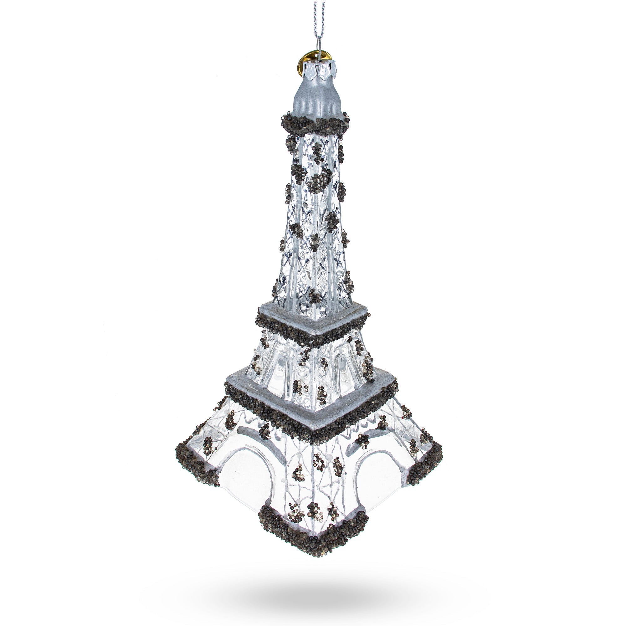 Iconic Eiffel Tower, Paris Glass Christmas Ornament