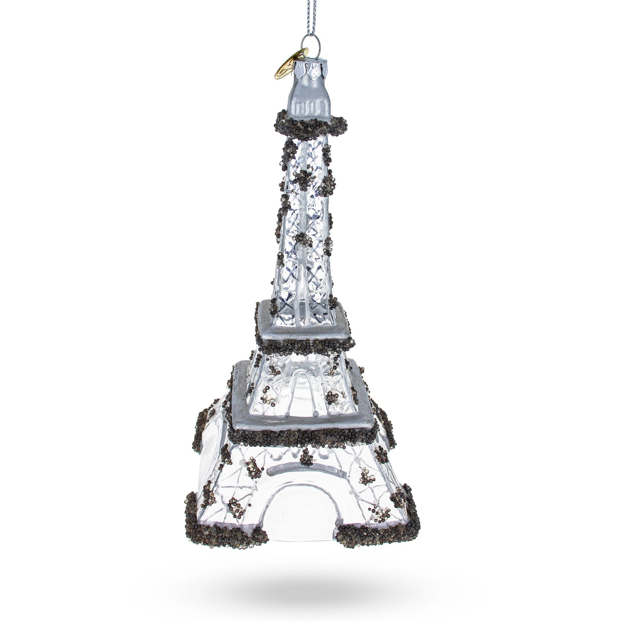 Iconic Eiffel Tower, Paris Glass Christmas Ornament