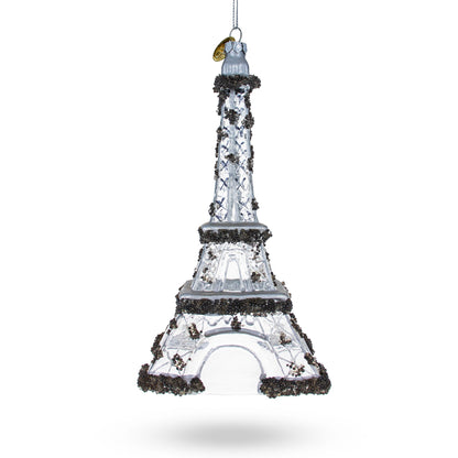 Iconic Eiffel Tower, Paris Glass Christmas Ornament