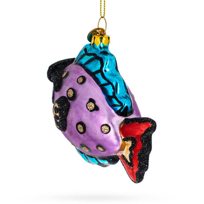 Cool Fish Wearing Sunglasses Glass Christmas Ornament