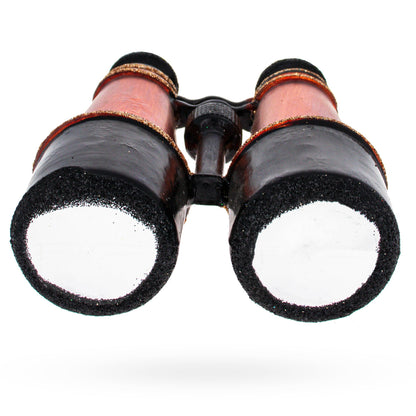 Adventurous Binoculars Glass Christmas Ornament