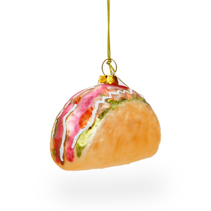 Taco Glass Christmas Ornament