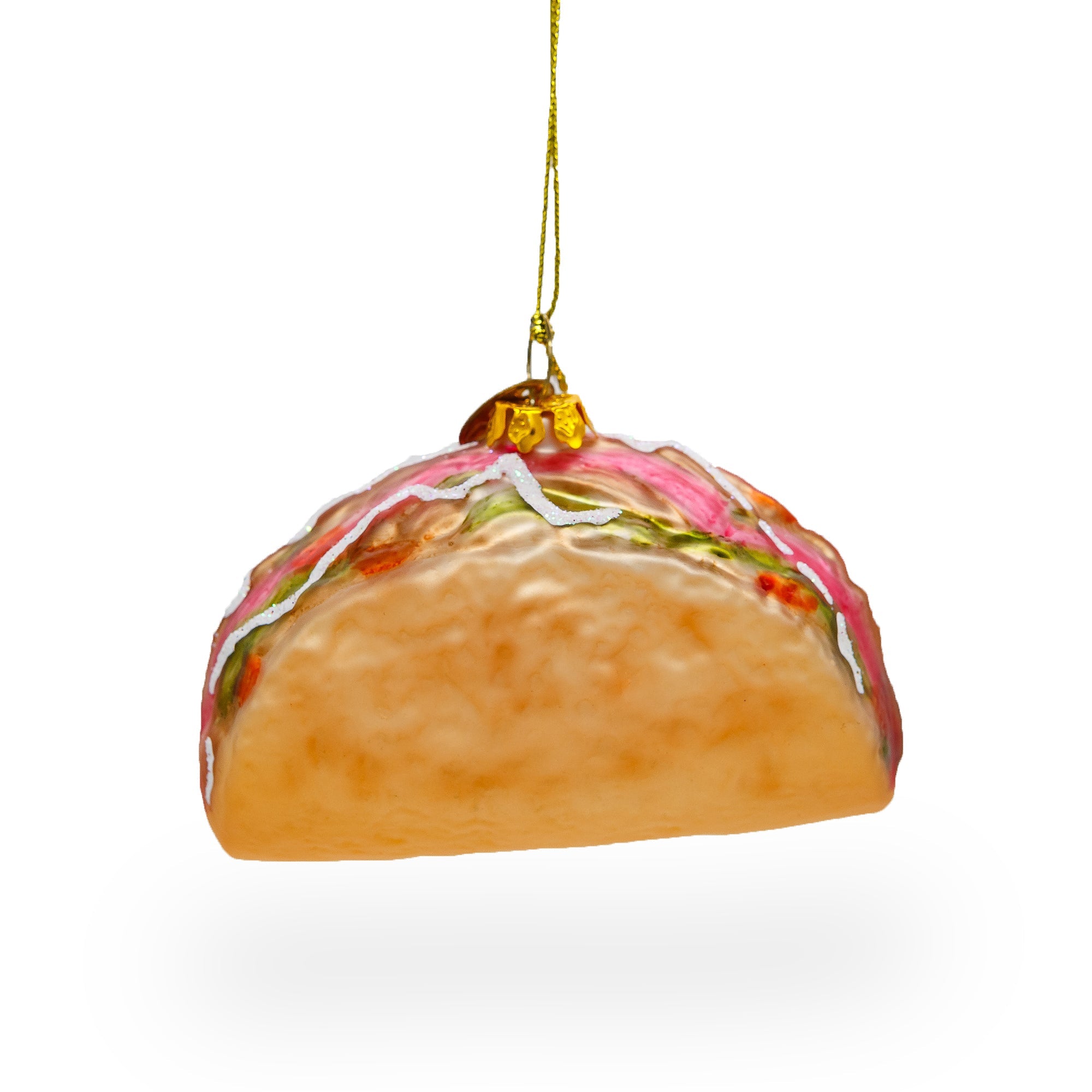 Taco Glass Christmas Ornament