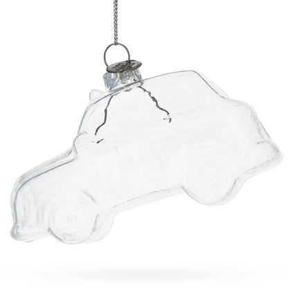 Car Clear Glass Christmas Ornament