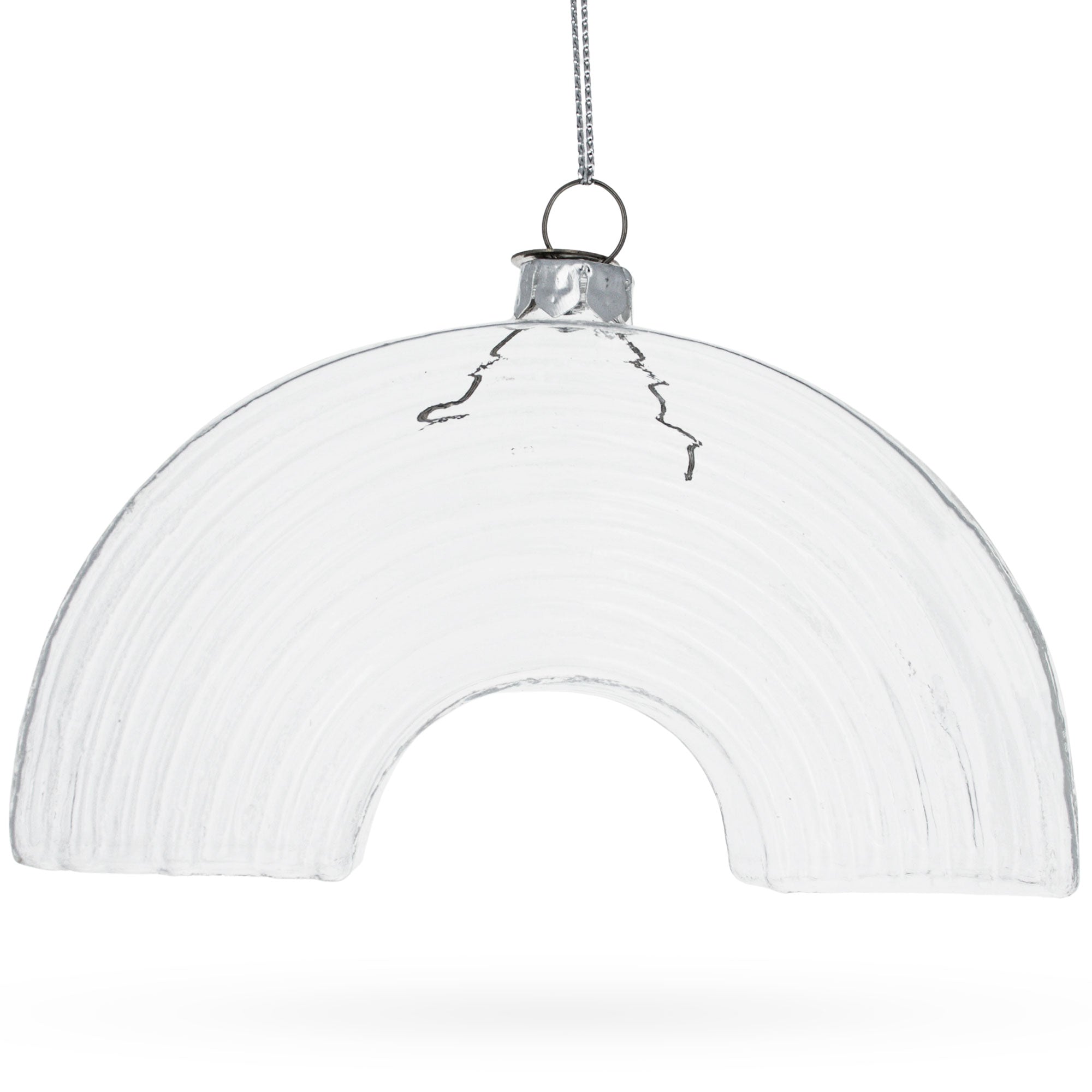 Rainbow Clear Glass Christmas Ornament
