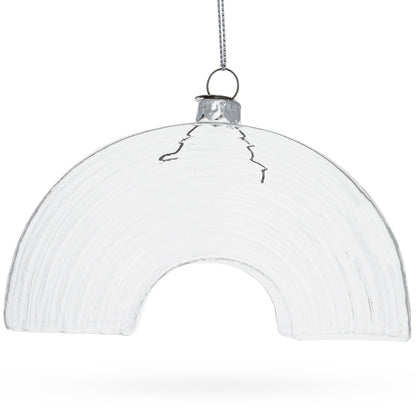 Rainbow Clear Glass Christmas Ornament