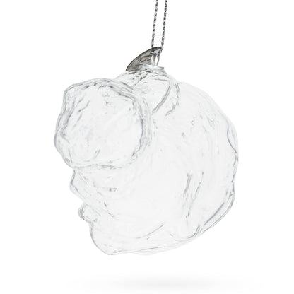 Bunny Clear Glass Christmas Ornament