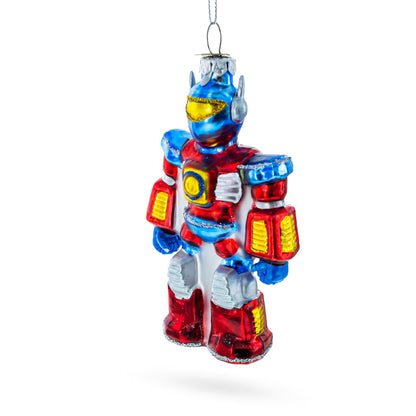 Shape-Shifting Robot Glass Christmas Ornament