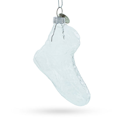 Stiletto Shoe Clear Glass Christmas Ornament