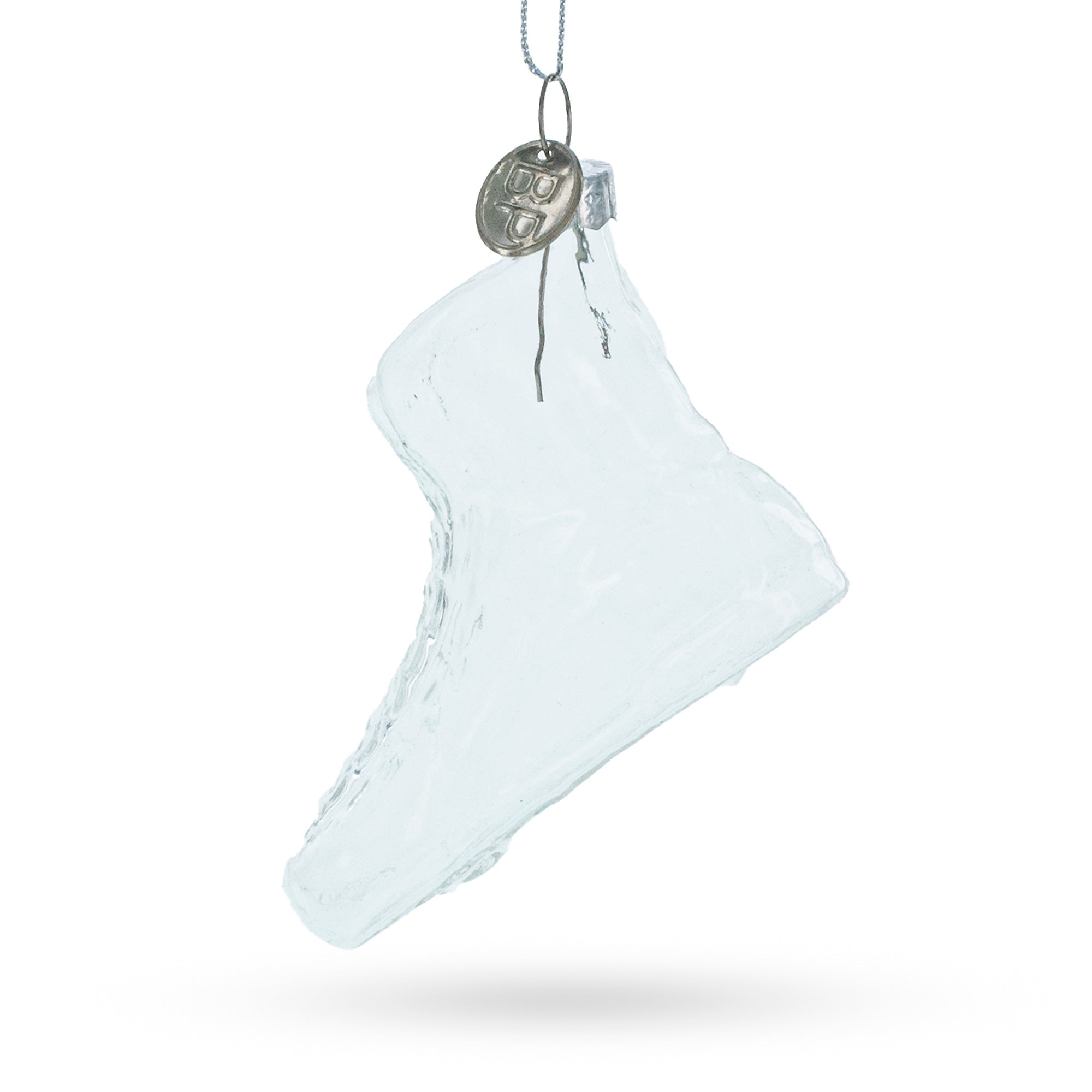 Stiletto Shoe Clear Glass Christmas Ornament