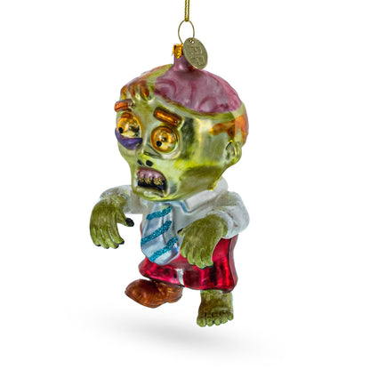 Zombie in Formal Attire Glass Christmas Ornament BestPysanky
