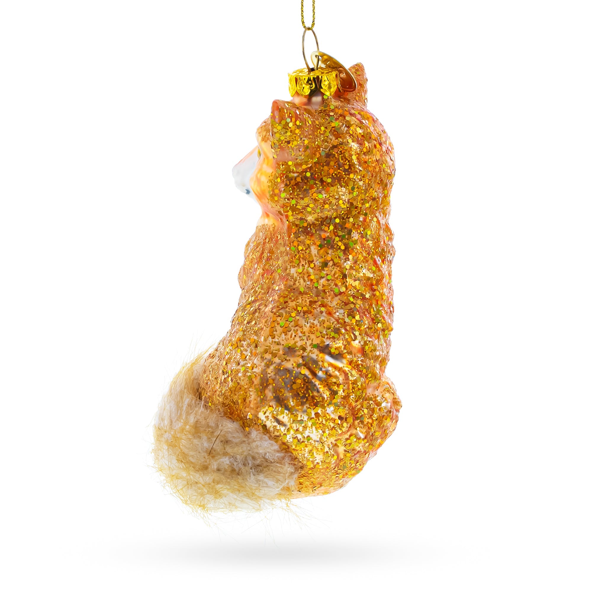 Wild Fox Glass Christmas Ornament