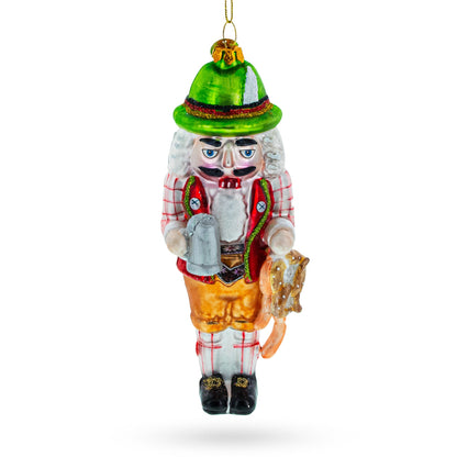 Bavarian Nutcracker with Beer Stein Glass Christmas Ornament BestPysanky