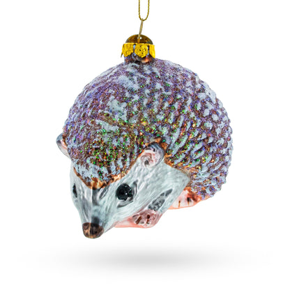 Sparkling Hedgehog Glass Christmas Ornament BestPysanky