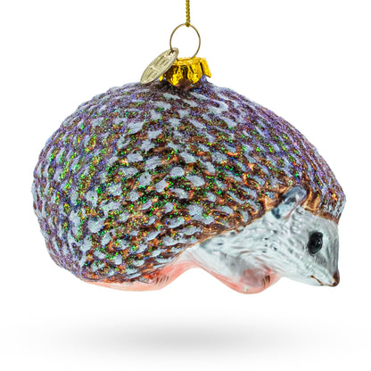 Sparkling Hedgehog Glass Christmas Ornament BestPysanky