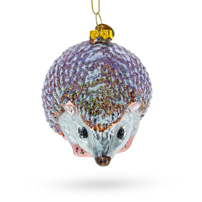 Sparkling Hedgehog Glass Christmas Ornament BestPysanky