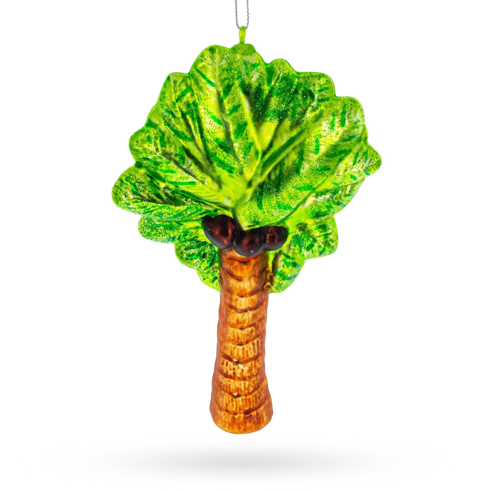 Tropical Coconut Tree Glass Christmas Ornament BestPysanky