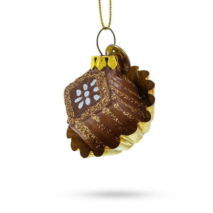 Chocolate Candy Glass Christmas Ornament
