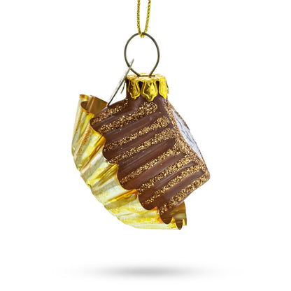 Chocolate Candy Glass Christmas Ornament