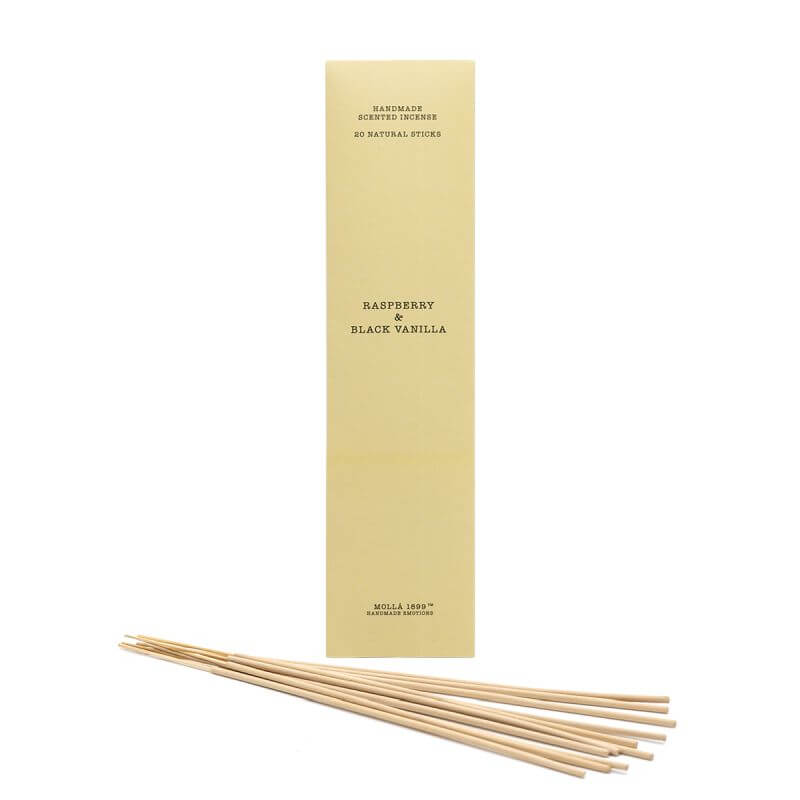Cereria Molla - 20 incense 9" sticks -  20 incense 9" sticks. Raspberry and Black Vanilla -  Coastous
