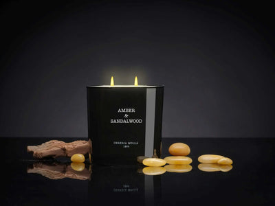 Cereria Molla - Amber & Sandalwood 3 wick XL Candle - 21 oz / 600 g   