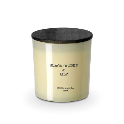 Cereria Molla - Black Orchid & Lily Ivory 3 wick XL Candle - 21 oz / 600 g - Coastous