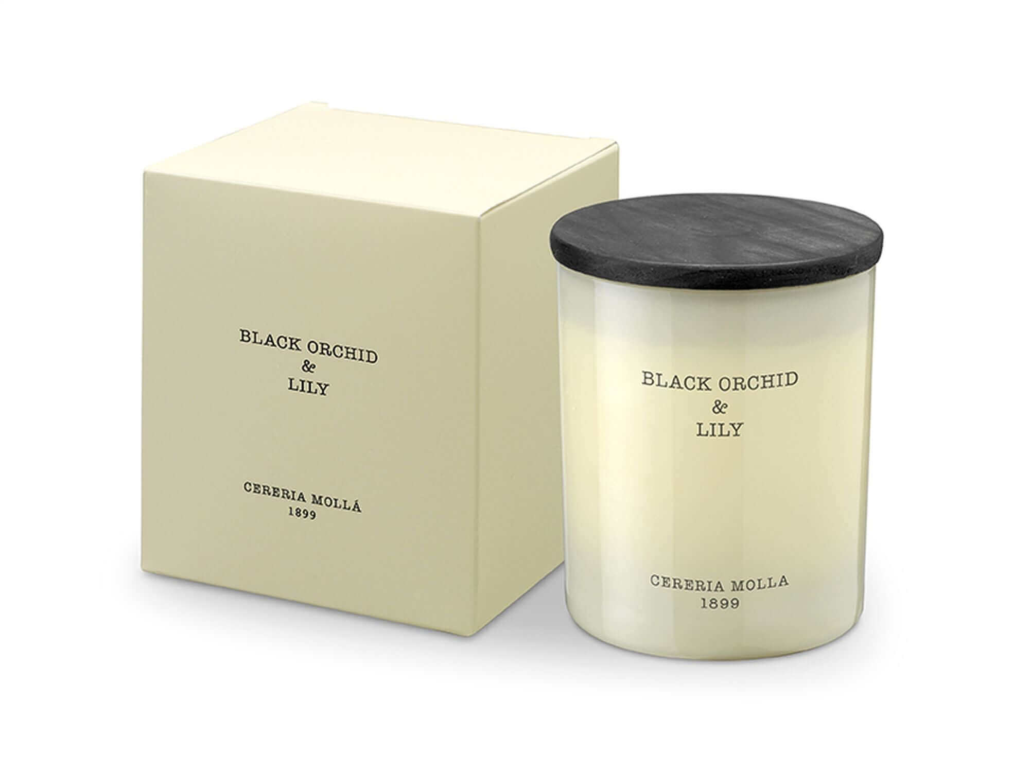 Cereria Molla - Black Orchid & Lily Ivory Premium Candle - 8 oz / 230 g - Coastous