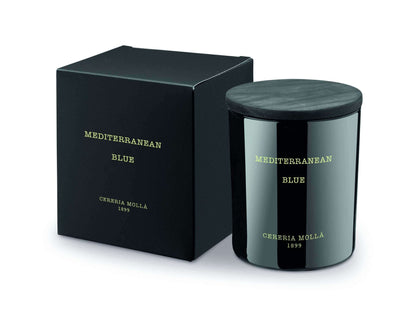 Cereria Molla - Mediterranean Blue Black Premium Candle - 8 oz / 230 g - Coastous