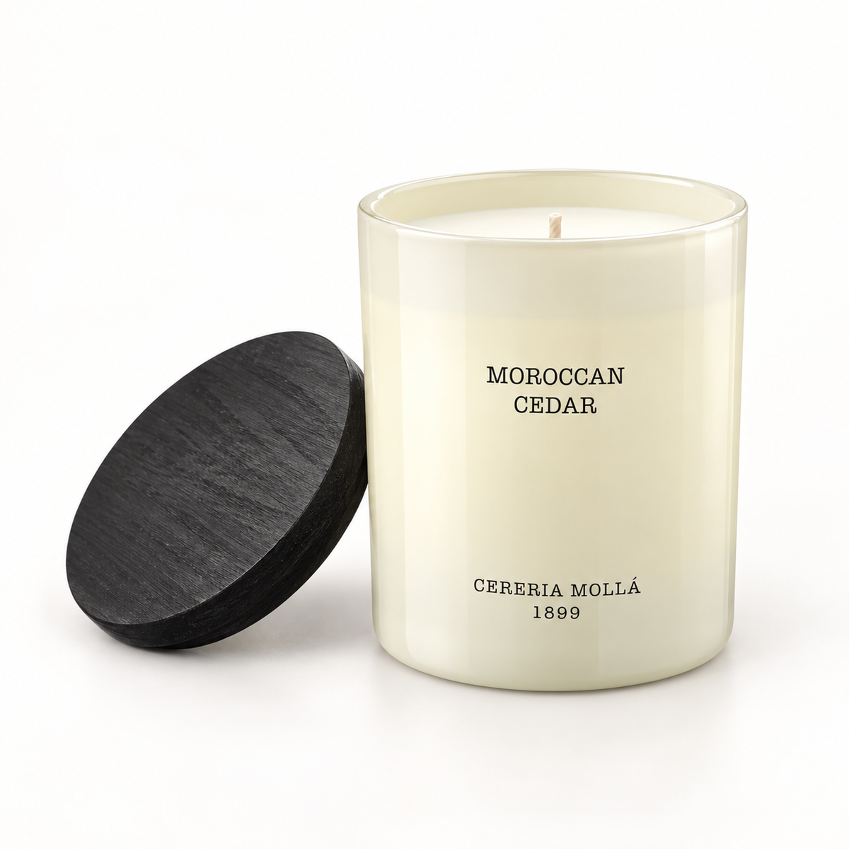 Cereria Molla Moroccan Cedar 230 g candle, clear product view