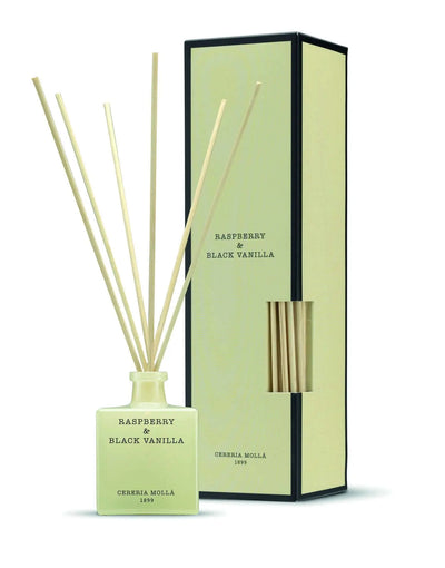 Cereria Molla - Premium Reed Diffuser - Raspberry and Black Vanilla   