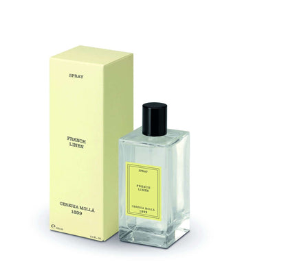 Cereria Molla - Premium Spray - Transparent 3.4 fl oz / 100 ml -  French Linen - Coastous