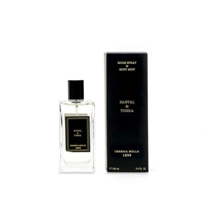 Cereria Molla - Premium Spray - Transparent 3.4 fl oz / 100 ml -  Santal & Tonka - Coastous