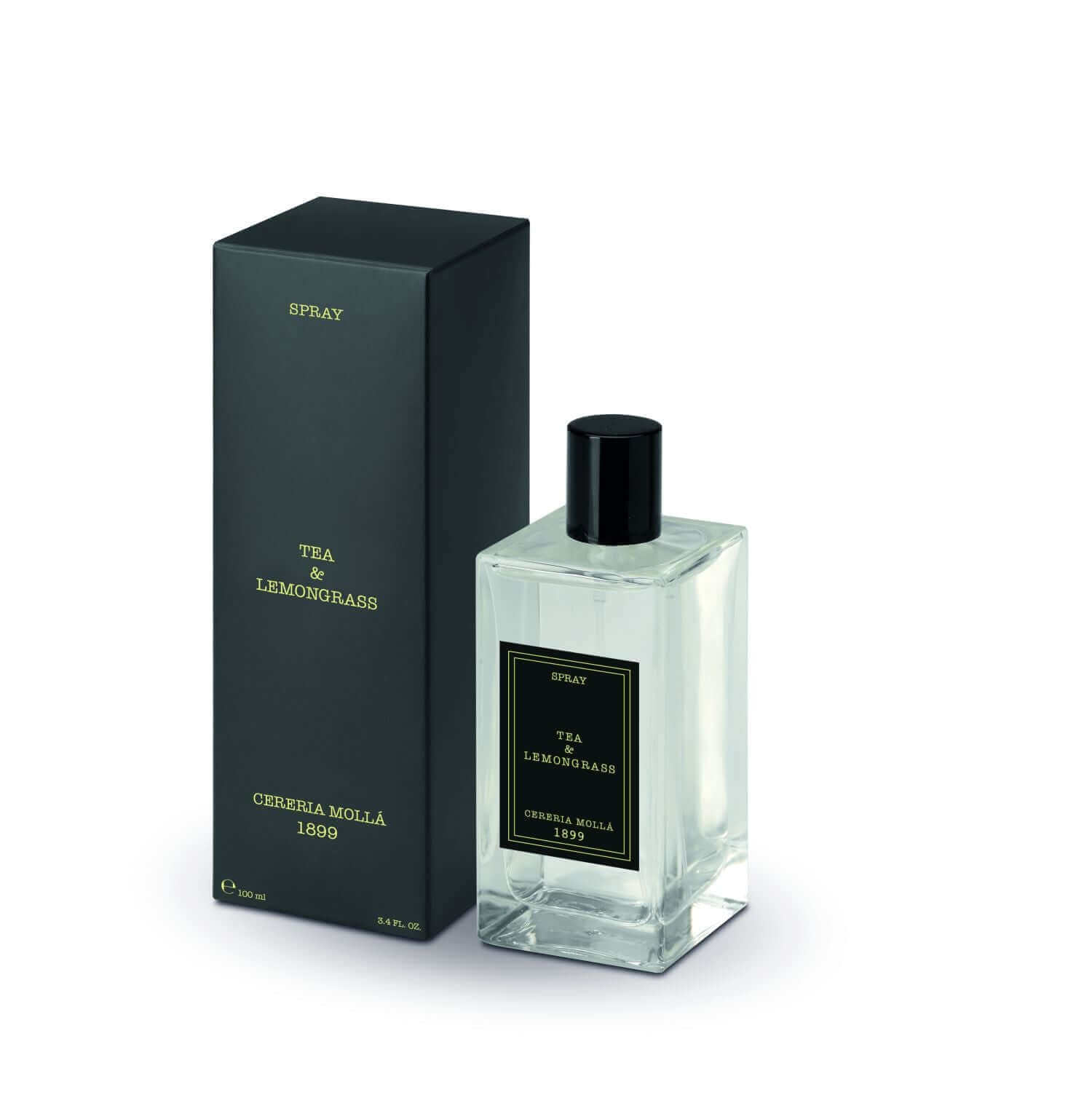 Cereria Molla - Premium Spray - Transparent 3.4 fl oz / 100 ml -  Tea and Lemongrass - Coastous