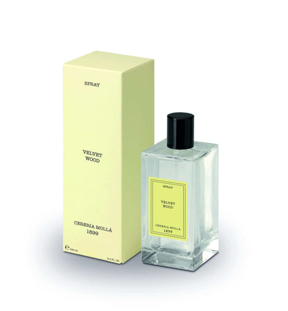 Cereria Molla - Premium Spray - Transparent 3.4 fl oz / 100 ml -  Velvet Wood - Coastous