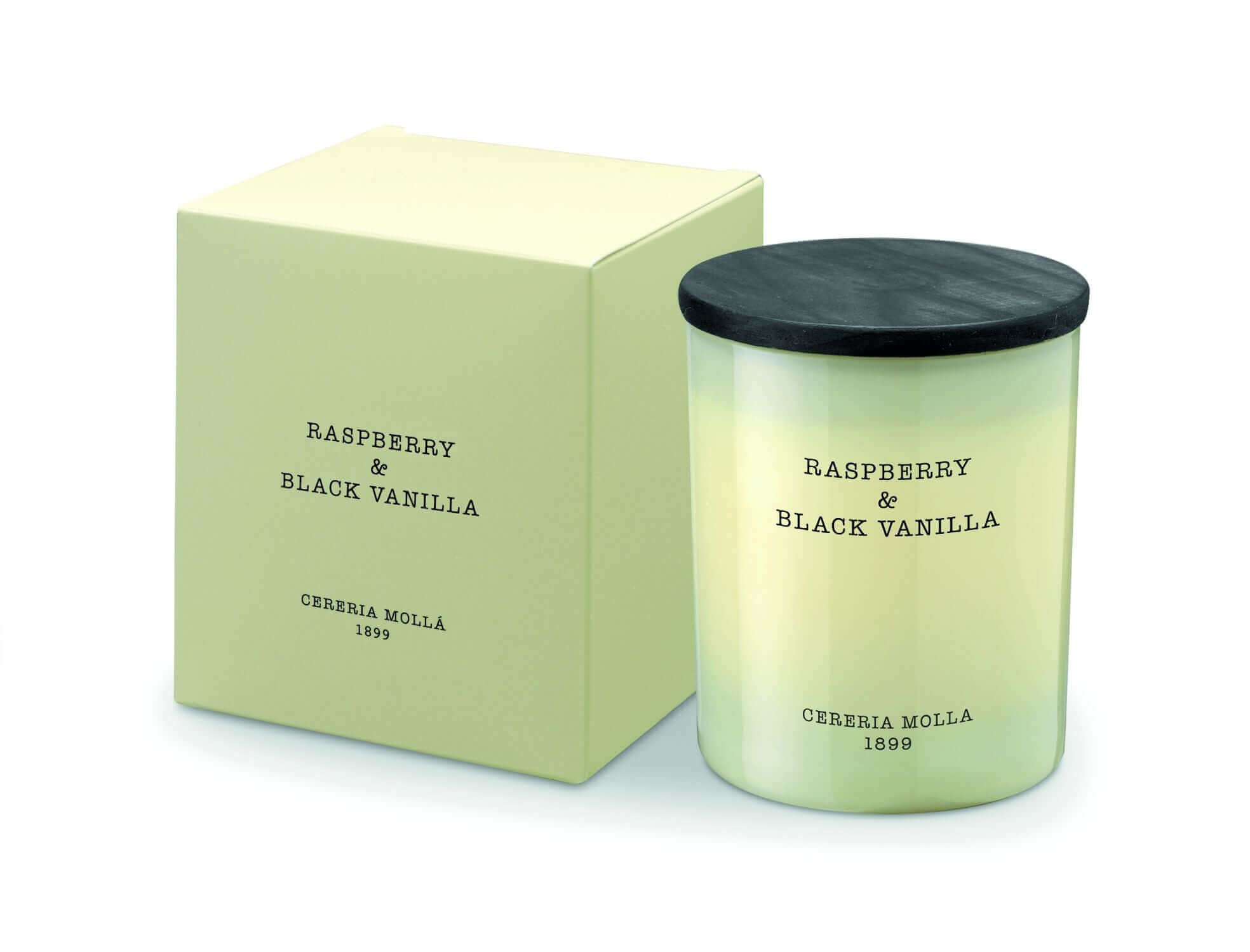 Cereria Molla - Raspberry and Black Vanilla Ivory Premium Candle - 8 oz / 230 g - Coastous